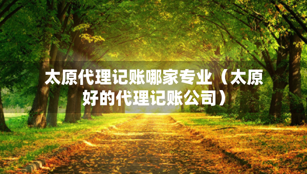 太原代理記賬哪家專業(yè)（太原好的代理記賬公司）