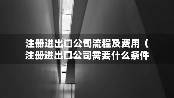注冊進(jìn)出口公司流程及費用（注冊進(jìn)出口公司需要什么條件?）