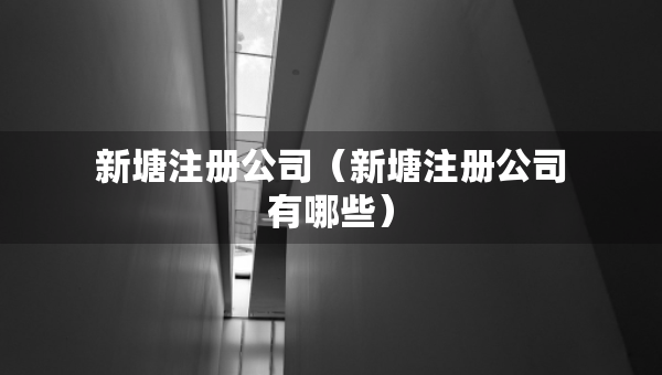 新塘注冊公司（新塘注冊公司有哪些）