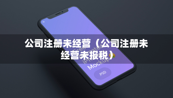 公司注冊未經(jīng)營（公司注冊未經(jīng)營未報稅）