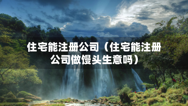 住宅能注冊公司（住宅能注冊公司做饅頭生意嗎）