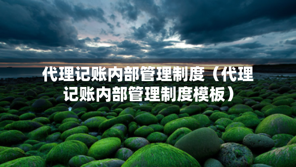 代理記賬內(nèi)部管理制度（代理記賬內(nèi)部管理制度模板）