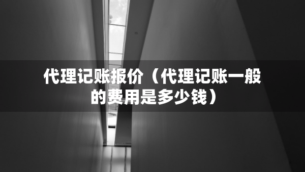 代理記賬報(bào)價(jià)（代理記賬一般的費(fèi)用是多少錢）