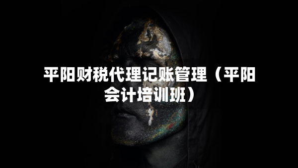 平陽財稅代理記賬管理（平陽會計培訓(xùn)班）
