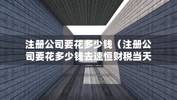 注冊公司要花多少錢（注冊公司要花多少錢去速恒財稅當(dāng)天下證）