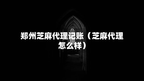 鄭州芝麻代理記賬（芝麻代理怎么樣）