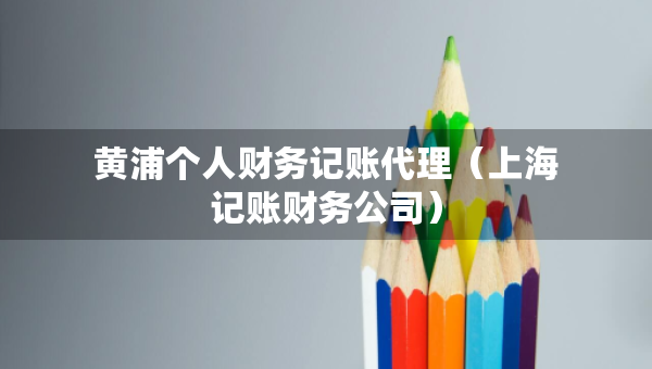 黃浦個人財務記賬代理（上海記賬財務公司）