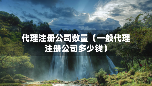 代理注冊(cè)公司數(shù)量（一般代理注冊(cè)公司多少錢）