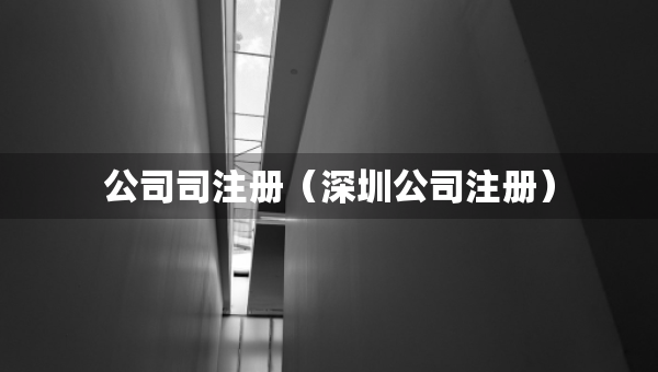 公司司注冊（深圳公司注冊）