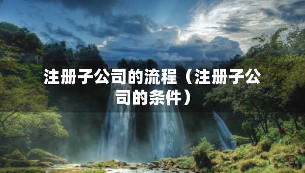 注冊(cè)子公司的流程（注冊(cè)子公司的條件）