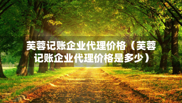 芙蓉記賬企業(yè)代理價格（芙蓉記賬企業(yè)代理價格是多少）
