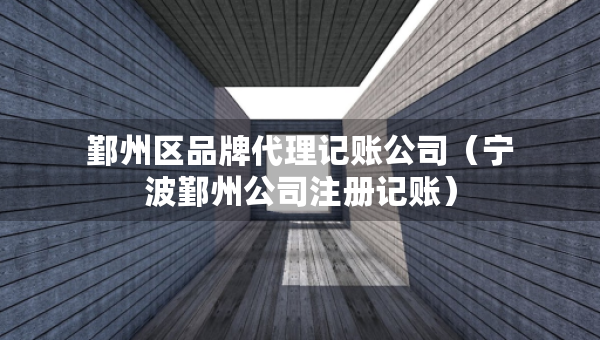 鄞州區(qū)品牌代理記賬公司（寧波鄞州公司注冊記賬）