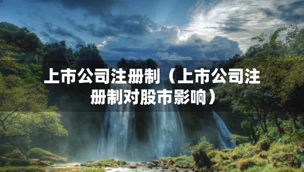 上市公司注冊制（上市公司注冊制對股市影響）