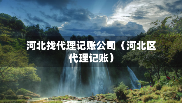 河北找代理記賬公司（河北區(qū)代理記賬）