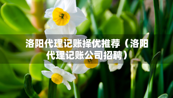 洛陽(yáng)代理記賬擇優(yōu)推薦（洛陽(yáng)代理記賬公司招聘）