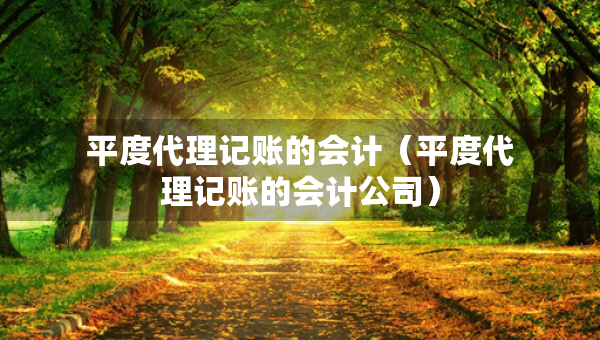 平度代理記賬的會(huì)計(jì)（平度代理記賬的會(huì)計(jì)公司）