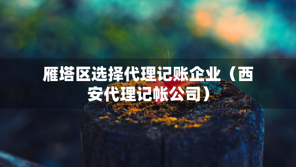 雁塔區(qū)選擇代理記賬企業(yè)（西安代理記帳公司）