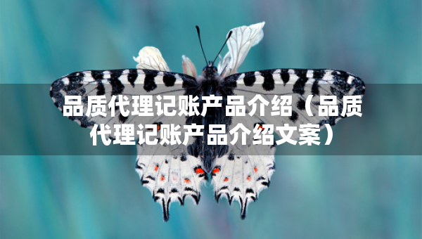 品質代理記賬產(chǎn)品介紹（品質代理記賬產(chǎn)品介紹文案）