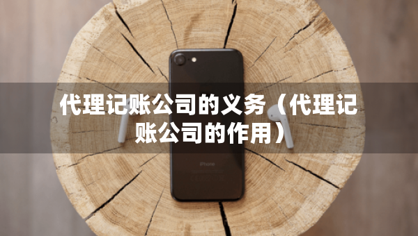 代理記賬公司的義務(wù)（代理記賬公司的作用）