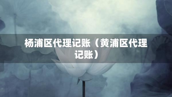 楊浦區(qū)代理記賬（黃浦區(qū)代理記賬）