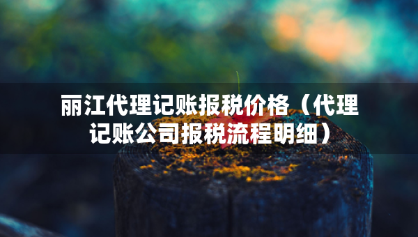 麗江代理記賬報(bào)稅價(jià)格（代理記賬公司報(bào)稅流程明細(xì)）