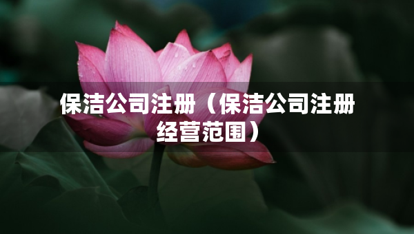 保潔公司注冊(cè)（保潔公司注冊(cè)經(jīng)營范圍）