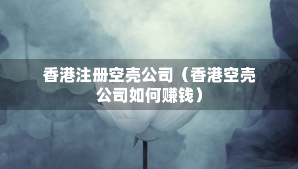 香港注冊空殼公司（香港空殼公司如何賺錢）