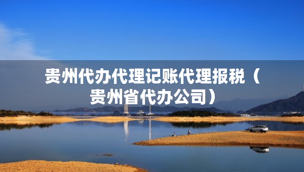 貴州代辦代理記賬代理報(bào)稅（貴州省代辦公司）