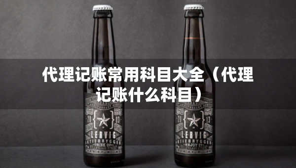 代理記賬常用科目大全（代理記賬什么科目）