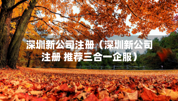 深圳新公司注冊（深圳新公司注冊 推薦三合一企服）