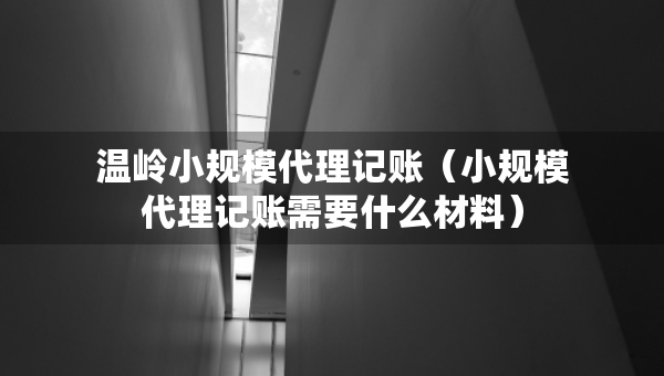 溫嶺小規(guī)模代理記賬（小規(guī)模代理記賬需要什么材料）