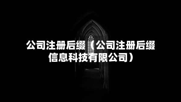 公司注冊(cè)后綴（公司注冊(cè)后綴信息科技有限公司）