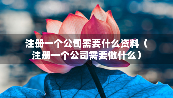 注冊(cè)一個(gè)公司需要什么資料（注冊(cè)一個(gè)公司需要做什么）