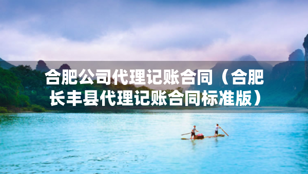 合肥公司代理記賬合同（合肥長豐縣代理記賬合同標(biāo)準(zhǔn)版）