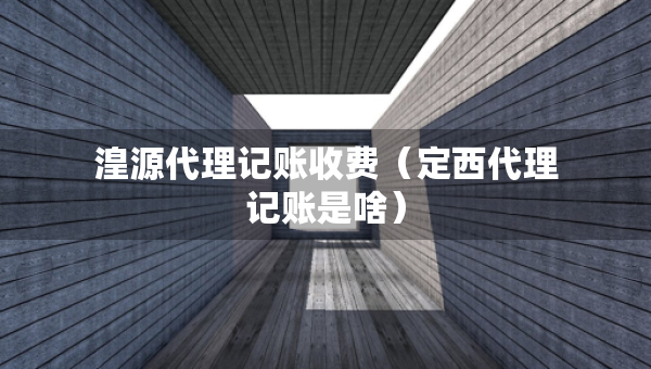 湟源代理記賬收費(fèi)（定西代理記賬是啥）