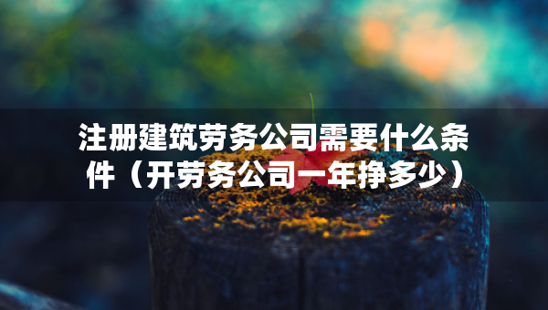 注冊建筑勞務公司需要什么條件（開勞務公司一年掙多少）