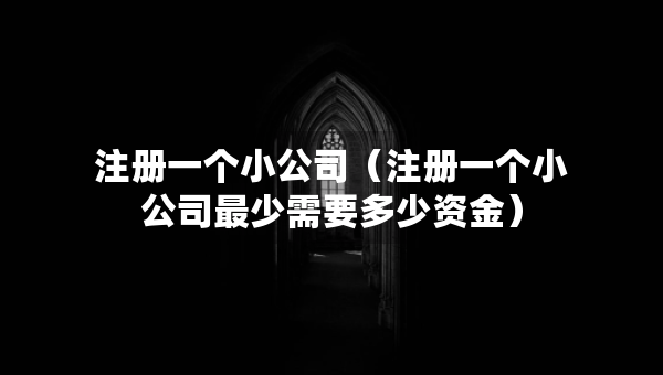注冊一個(gè)小公司（注冊一個(gè)小公司最少需要多少資金）