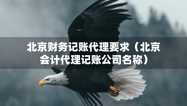 北京財(cái)務(wù)記賬代理要求（北京會(huì)計(jì)代理記賬公司名稱）