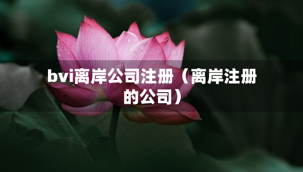 bvi離岸公司注冊(cè)（離岸注冊(cè)的公司）