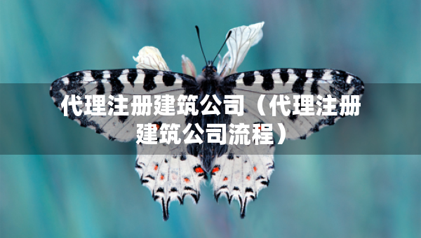代理注冊(cè)建筑公司（代理注冊(cè)建筑公司流程）