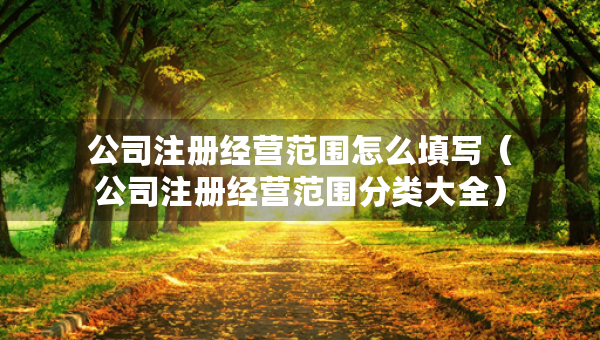 公司注冊(cè)經(jīng)營(yíng)范圍怎么填寫(xiě)（公司注冊(cè)經(jīng)營(yíng)范圍分類大全）