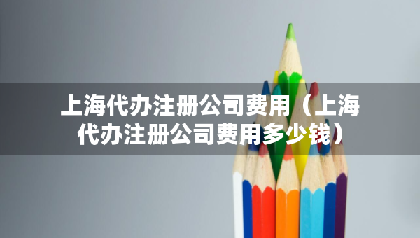 上海代辦注冊公司費用（上海代辦注冊公司費用多少錢）
