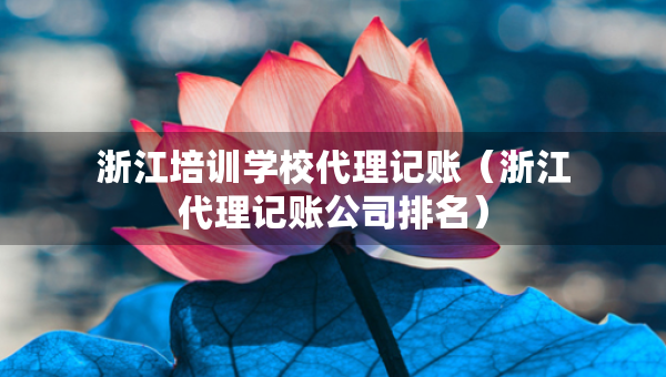 浙江培訓(xùn)學(xué)校代理記賬（浙江代理記賬公司排名）