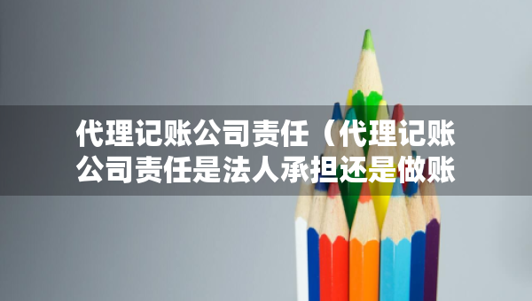 代理記賬公司責任（代理記賬公司責任是法人承擔還是做賬人員）