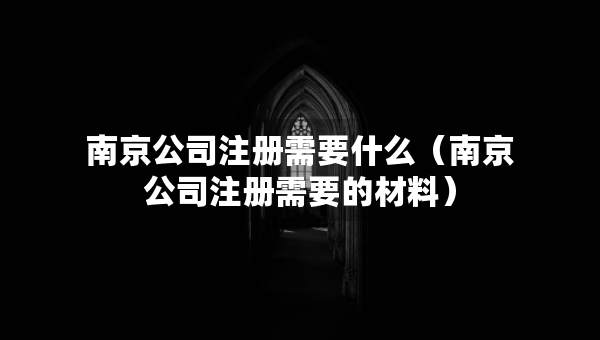 南京公司注冊需要什么（南京公司注冊需要的材料）