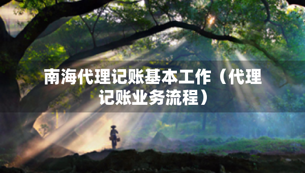 南海代理記賬基本工作（代理記賬業(yè)務(wù)流程）