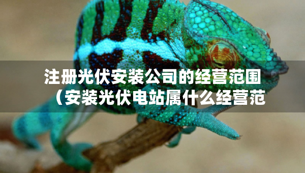 注冊光伏安裝公司的經(jīng)營范圍（安裝光伏電站屬什么經(jīng)營范圍）