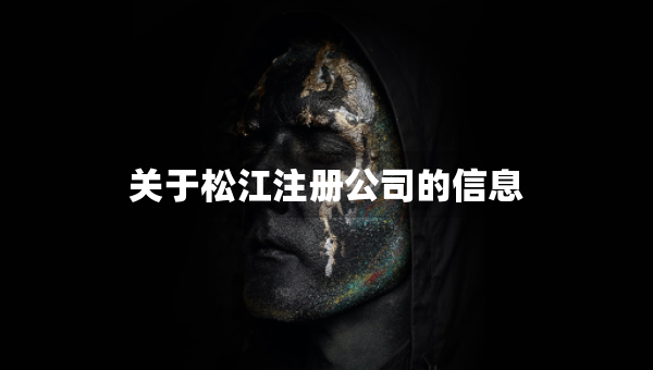 關(guān)于松江注冊公司的信息