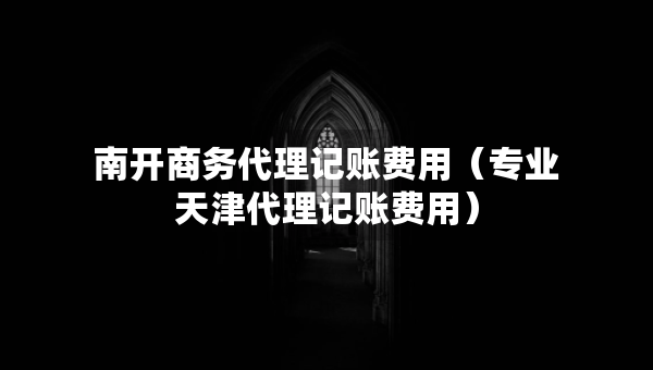南開商務代理記賬費用（專業(yè)天津代理記賬費用）