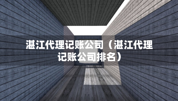 湛江代理記賬公司（湛江代理記賬公司排名）